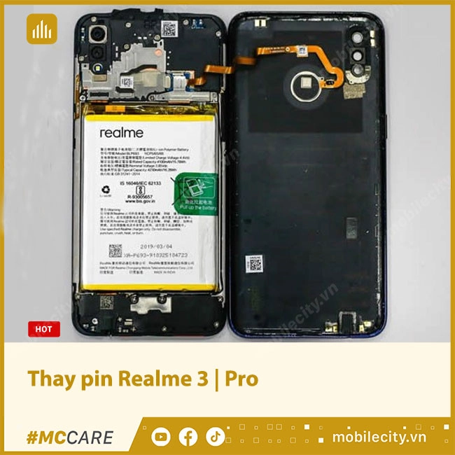 # Dịch vụ thay pin Realme 3