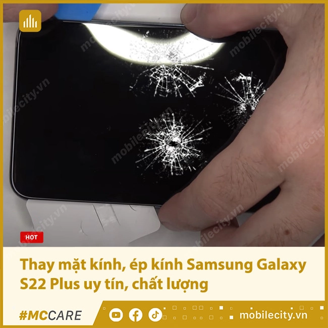 Thay mặt kính, ép kính Samsung Galaxy S22 Plus