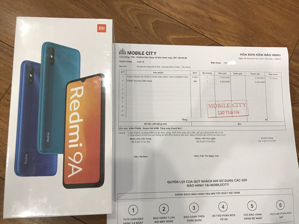 Tặng Xiaomi Redmi 9A trị giá 2tr350