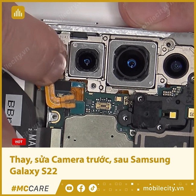 Thay Camera Samsung Galaxy S22 Chính hãng, GIÁ RẺ, Uy tín