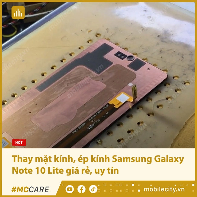 Thay mặt kính, ép kính Samsung Galaxy Note 10 Lite