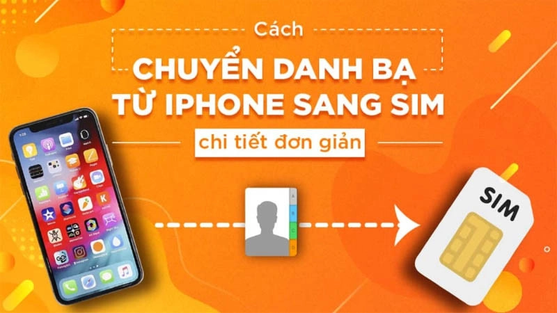 2 cách chuyển danh bạ từ iPhone sang SIM đơn giản