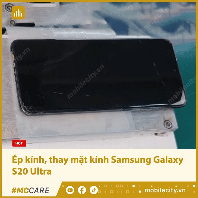 Thay mặt kính, ép kính Samsung Galaxy S20 Ultra