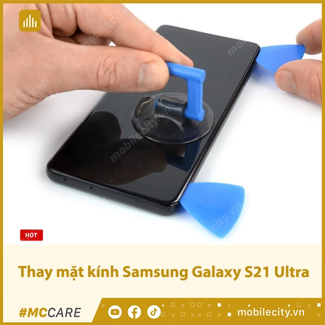 Thay mặt kính, ép kính Samsung Galaxy S21 Ultra