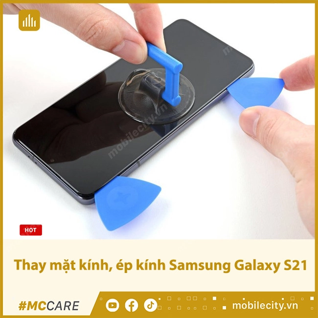 Thay mặt kính, ép kính Samsung Galaxy S21