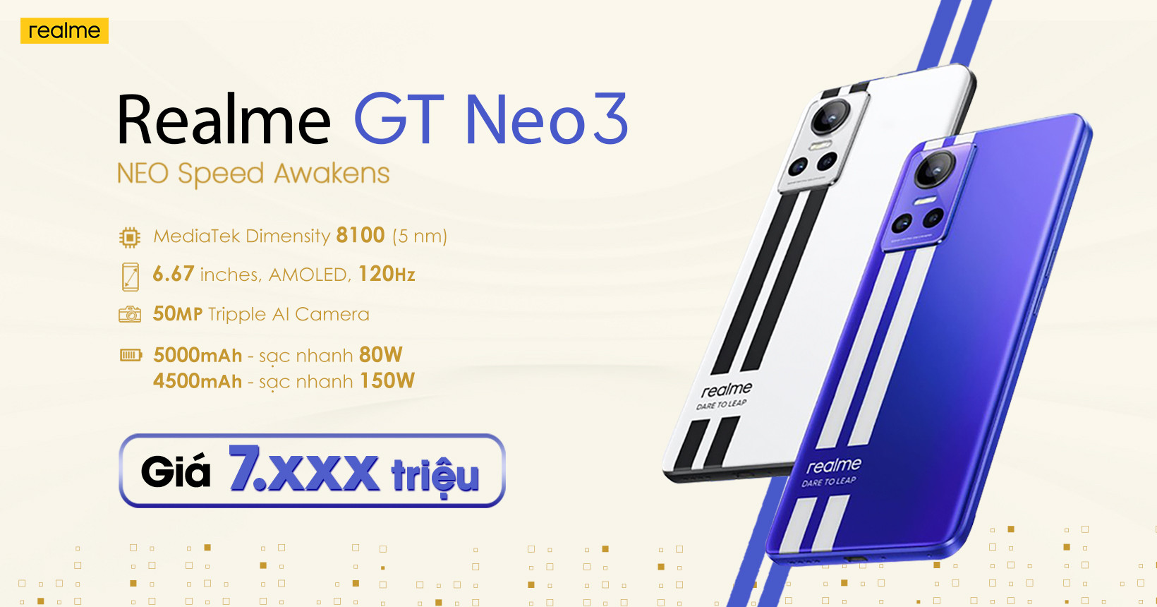 Realme GT Neo 3, Realme GT Neo 2, GT Neo Flash, Realme X7, X7 Pro Việt Nam