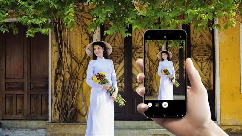 Hướng dẫn chụp hình với áo dài truyền thống cực đẹp bằng điện thoại