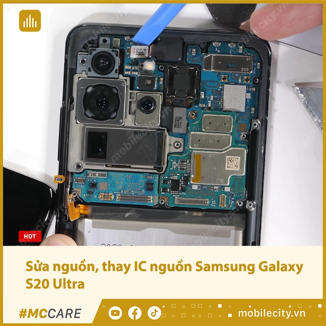 Sửa nguồn Samsung Galaxy S20 Ultra Chính hãng, giá rẻ tại Hà Nội, Đà Nẵng, Tp.HCM