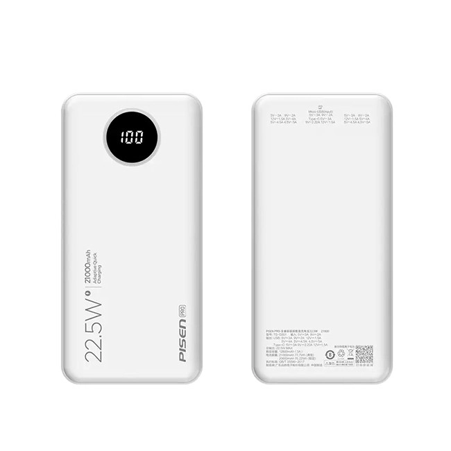 Sạc dự phòng Pisen Pro PowerU 21000mAh 22.5W