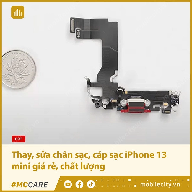 Thay, sửa chân sạc, cáp sạc iPhone 13 mini