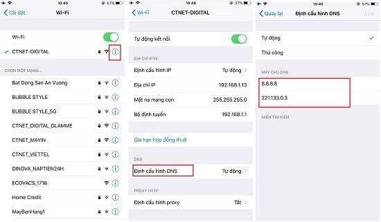 Cách đổi DNS trên điện thoại iPhone và iPad
