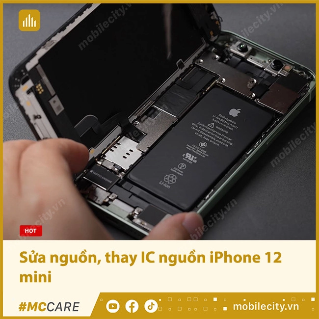 Thay IC nguồn, sửa nguồn iPhone 12 mini