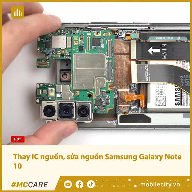 Thay IC nguồn, sửa nguồn Samsung Galaxy Note 10