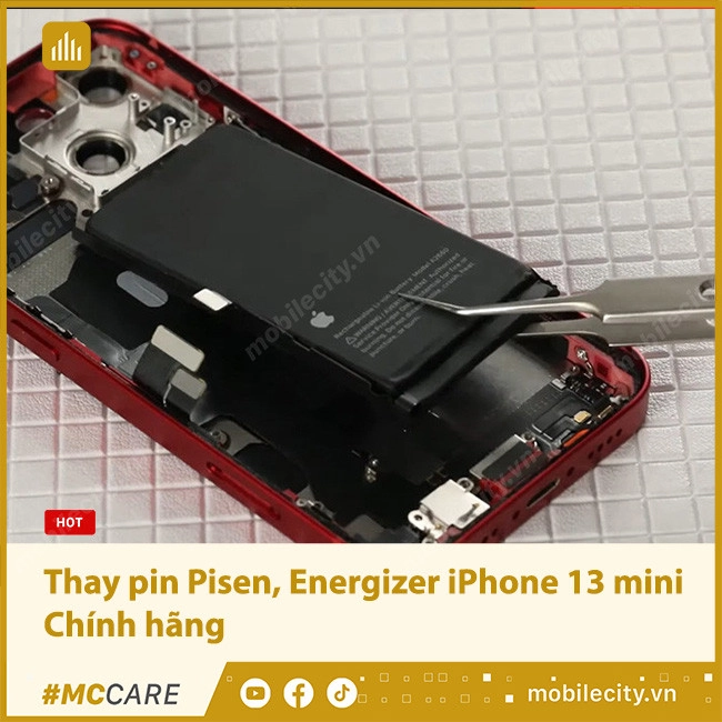 Thay Pin Pisen iPhone 13 mini Chính hãng