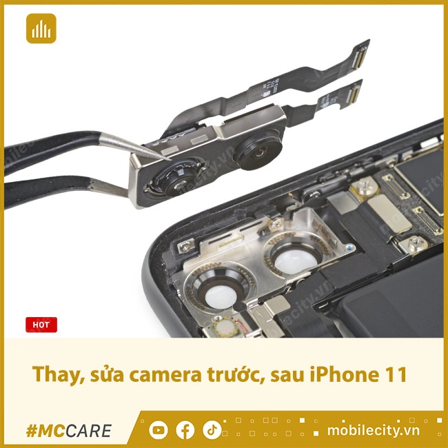 Thay, sửa Camera trước, sau iPhone 11