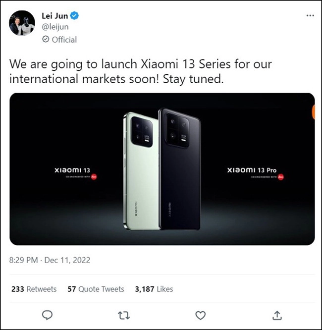 Xiaomi 13 Series chắc chắn sẽ ra mắt