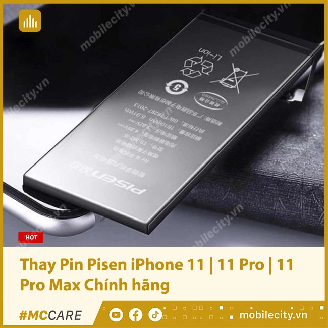 Bảng giá thay Pin Pisen iPhone 11 | 11 Pro | 11 Pro Max Chính hãng