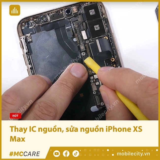 Thay IC nguồn, sửa nguồn iPhone XS Max