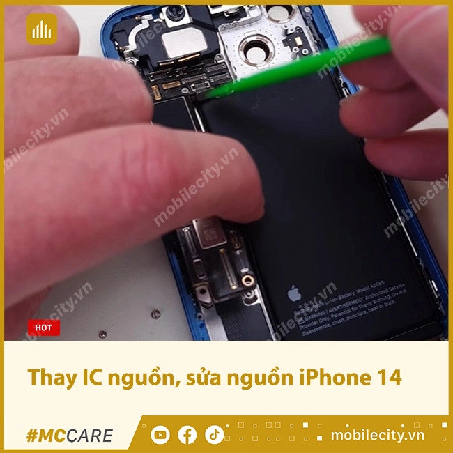 Thay IC nguồn, sửa nguồn iPhone 14