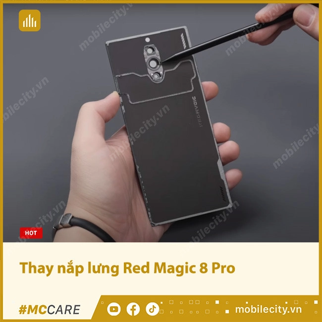 Thay nắp lưng Red Magic 8 Pro