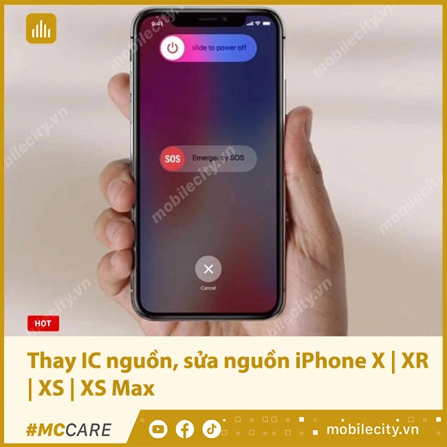 Thay IC nguồn, sửa nguồn iPhone X | XR | XS | XS Max