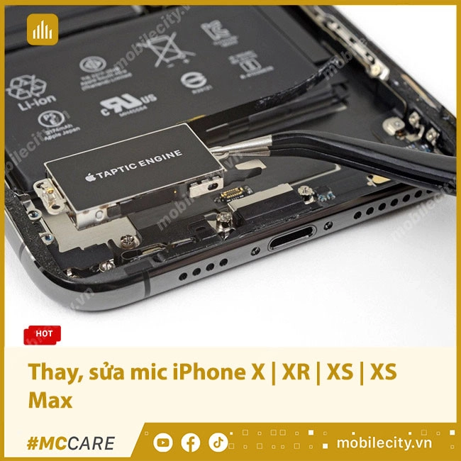 Thay, sửa mic iPhone X | XR | XS | XS Max