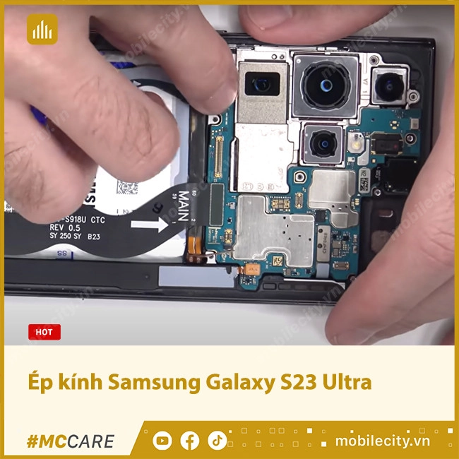 Thay mặt kính, ép kính Samsung Galaxy S23 Ultra