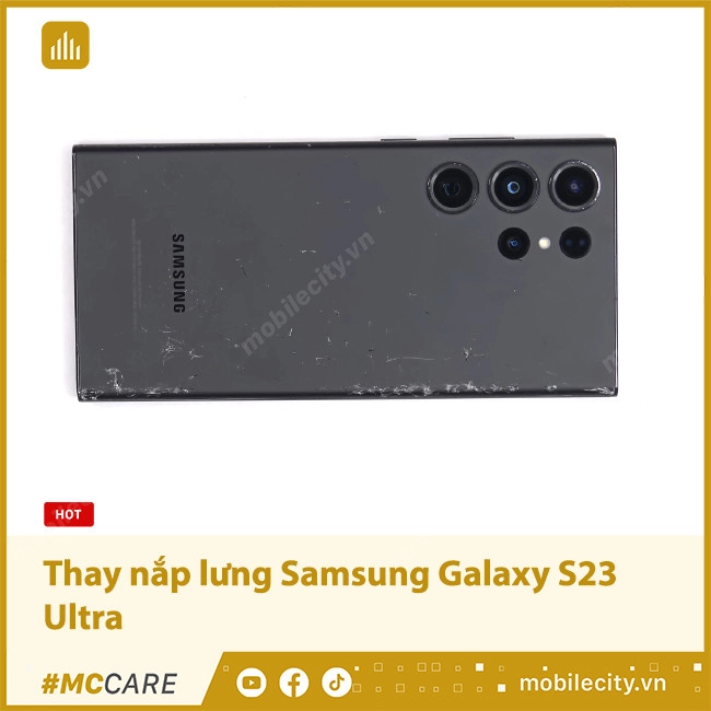 Thay nắp lưng Samsung Galaxy S23 Ultra