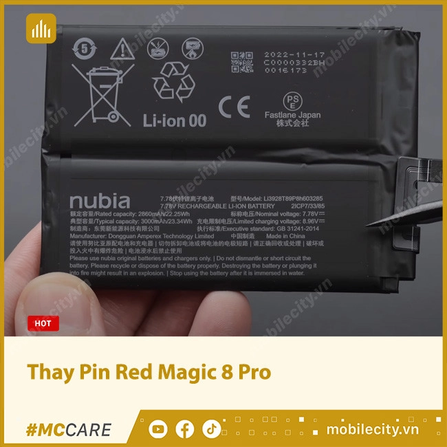 Thay Pin Red Magic 8 Pro