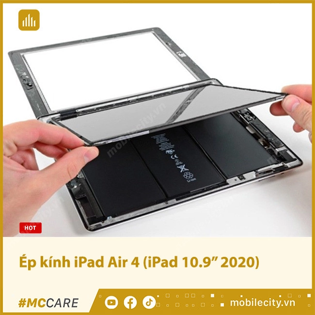 Thay mặt kính, ép kính iPad Air 4 (iPad 10.9