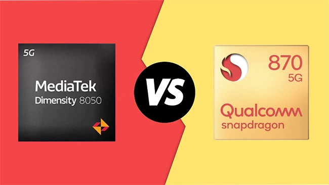 So sánh Dimensity 8050 vs Snapdragon 870: Qualcomm quá đuối