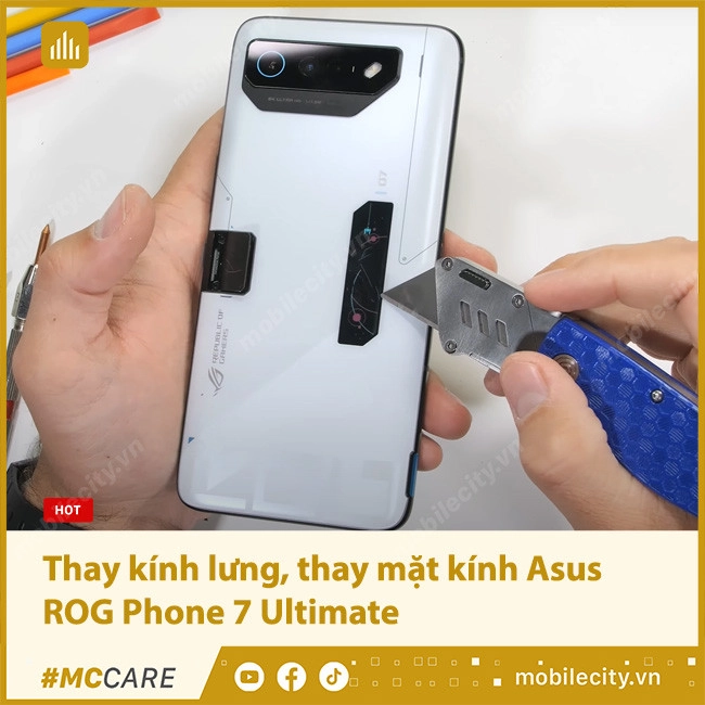 Thay kính lưng, thay mặt kính sau Asus ROG Phone 7 Ultimate