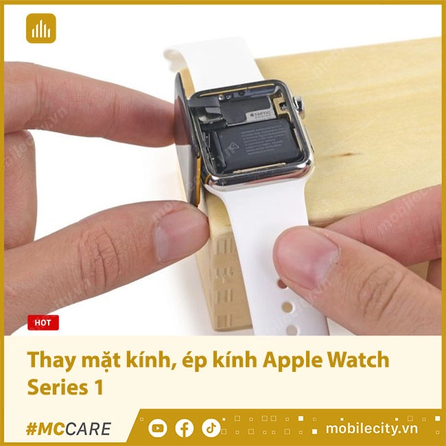 Thay mặt kính, ép kính Apple Watch Series 1