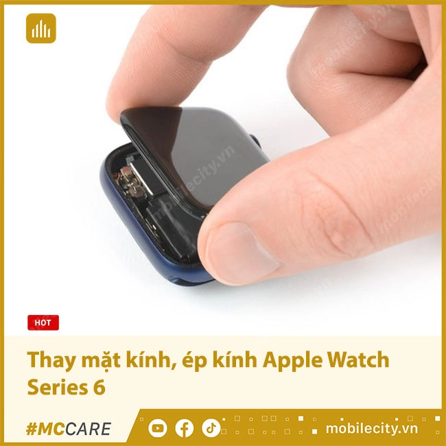 Thay mặt kính, ép kính Apple Watch Series 6