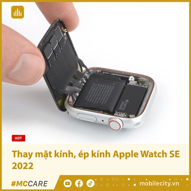 Thay mặt kính, ép kính Apple Watch SE 2022