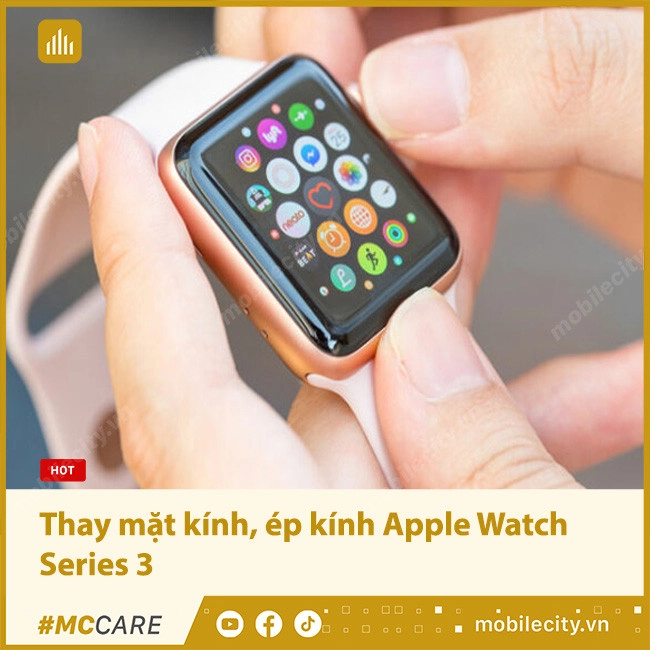 Thay mặt kính, ép kính Apple Watch Series 3