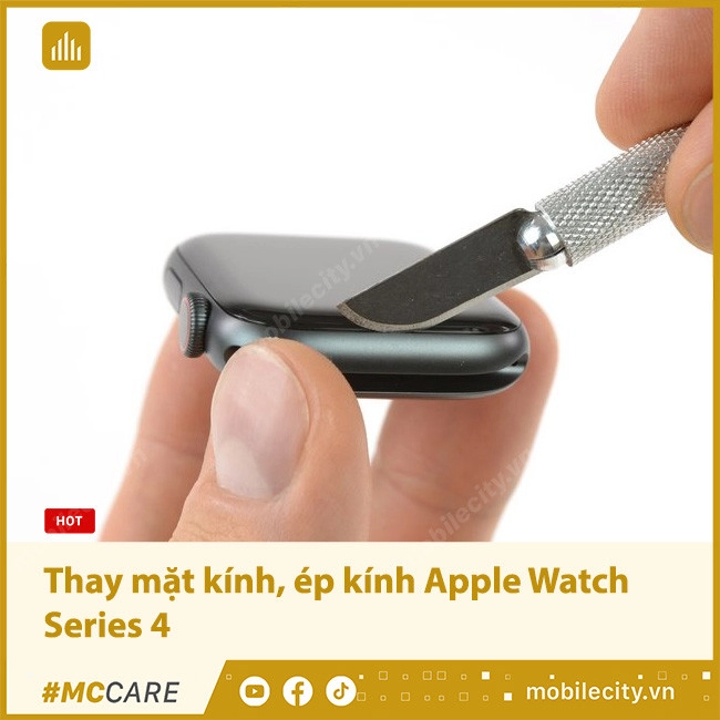 Thay mặt kính, ép kính Apple Watch Series 4