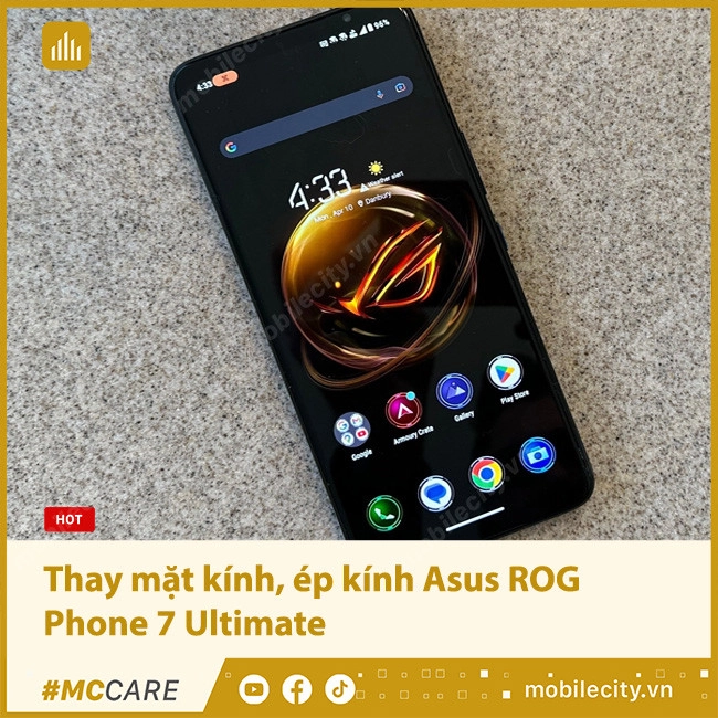 Thay mặt kính, ép kính Asus ROG Phone 7 Ultimate