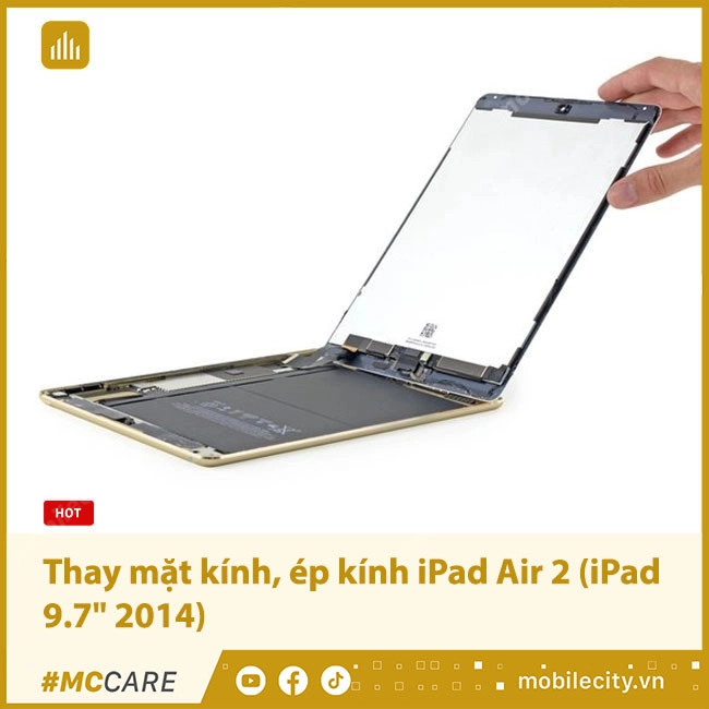 Bảng giá ép kính iPad Air 2 (iPad 9.7