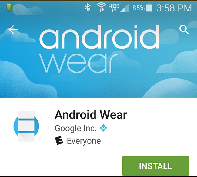 Tải ứng dụng Android Wear về điện thoại