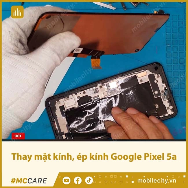 Thay mặt kính, ép kính Google Pixel 5a