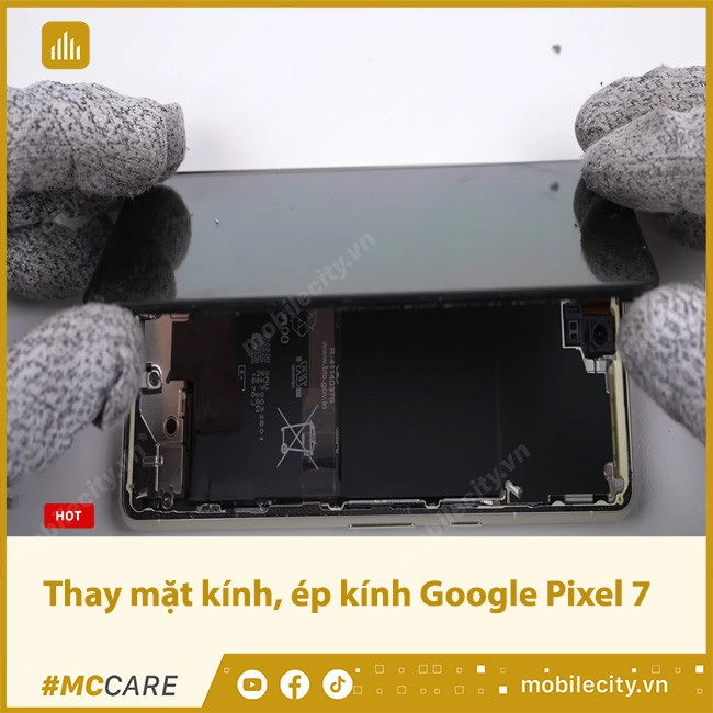 Thay mặt kính, ép kính Google Pixel 7