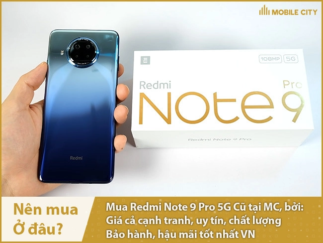 Xiaomi Redmi Note 9 Pro 5G Cũ - Điện thoại chất lượng tốt, giá rẻ