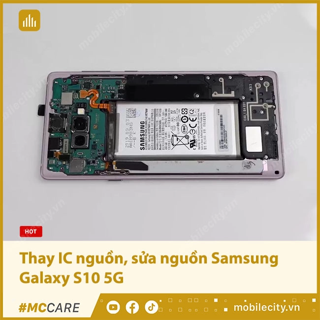 Sửa nguồn Samsung Galaxy S10 5G Chính hãng, giá rẻ tại Hà Nội, Đà Nẵng, Tp.HCM