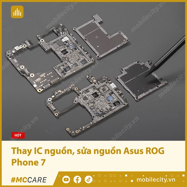 Thay IC nguồn, sửa nguồn Asus ROG Phone 7