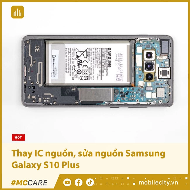 Thay IC nguồn, sửa nguồn Samsung Galaxy S10 Plus