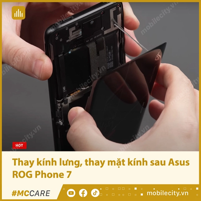 Thay kính lưng, thay mặt kính sau Asus ROG Phone 7