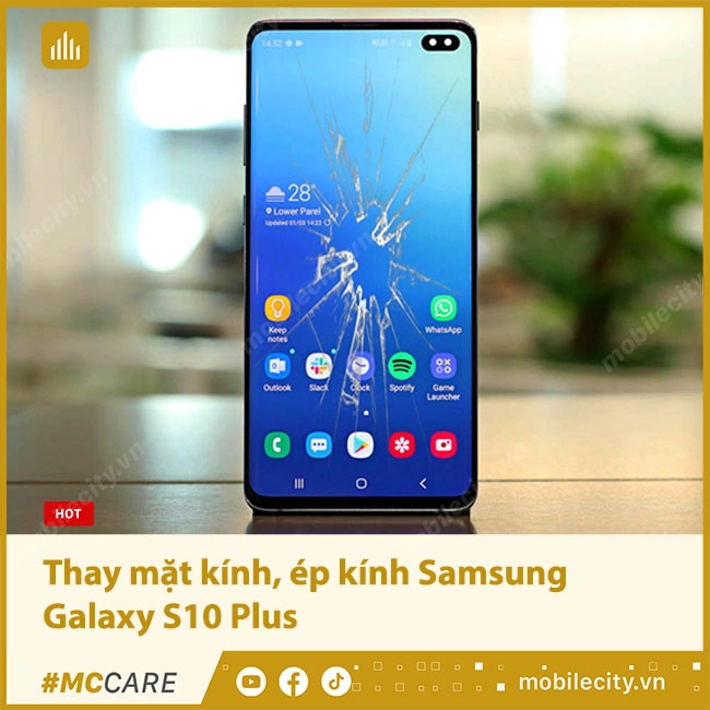 Thay mặt kính, ép kính Samsung Galaxy S10 Plus