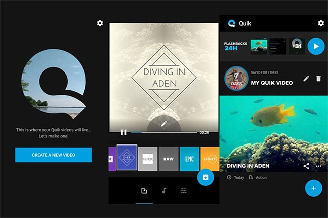 Quik mang lại cho bạn nhiều tính năng chỉnh sửa vô cùng chuyên nghiệp cho bạn