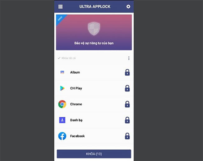Bạn có thể dùng AppLock để khoá CH Play ngăn người khác truy cập và tải về các ứng dụng mà bạn không biết